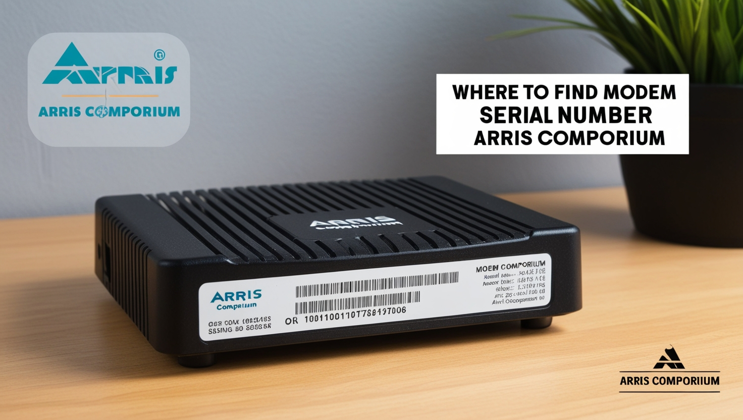 where to find modem serial number arris comporium