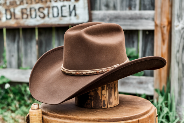 style of western hat with brim parallel to front